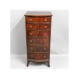 A Regency style early 20thC. bow fronted mahogany