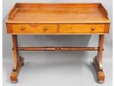 A 19thC. mahogany sofa table with two drawers & ga