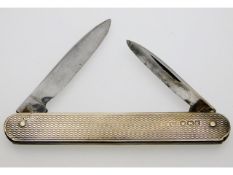 A 1947, Sheffield silver cased fruit knife by Cohe