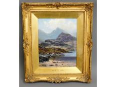 A late 19thC. glazed oil painting of Scottish loch