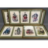 Five framed prints of Scottish clansmen