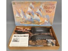 A boxed English "Man 'O' War" kit by Revell