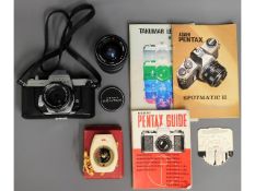 A Pentax Asahi Spotmatic II 35mm film camera with