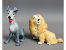 A pair of blow up Wade Disney Lady & the Tramp por