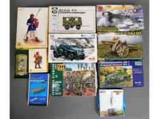 A quantity of ten boxed kits including Airfix