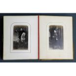 A 19thC. carte de visite type photo postcard album