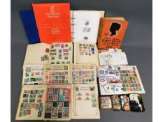 A selection of mixed stamp albums, loose stamps &