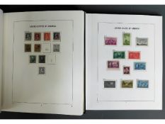 DAVO album Vol I & II USA stamps, partially filled