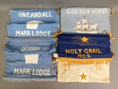 Five Masonic pennants