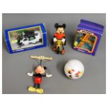 Three Disney related toys & two boxed diecast mode