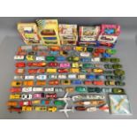A quantity of vintage diecast model vehicles & oth