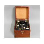 A 1920's mahogany cased crystal radio detector by