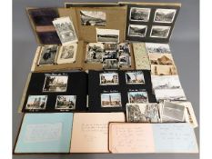 Four photo & post card albums, two autograph books