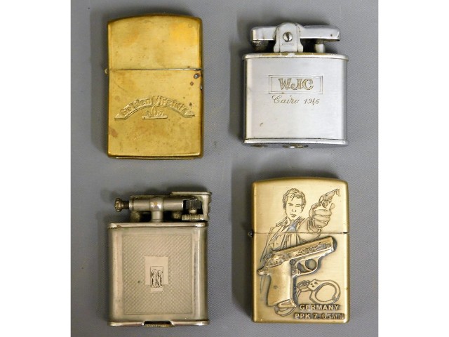 Four vintage lighters