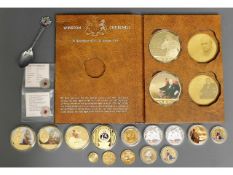 A selection of mostly world war commemorative coin