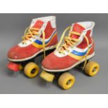 A pair of 1980's retro roller skates, estimated si