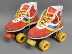 A pair of 1980's retro roller skates, estimated si