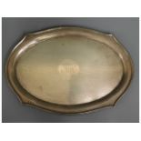 A Birmingham silver drinks tray, 11.25in x 8in, 37