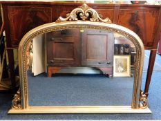 A modern, lightweight decorative mirror, 50in wide