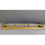 A brass fire fender, 53in x 11in deep