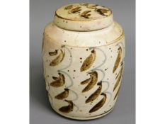 A David Leach Lowerdown Pottery pot & cover, approx. 4.25in tall