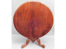 A Victorian mahogany tilt top breakfast table, 29.