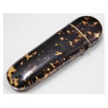 A Victorian tortoiseshell spectacles case
