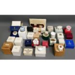 A collection of small porcelain boxes including Wo