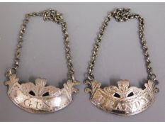 A Georgian c.1800, London silver pair of gin & bra