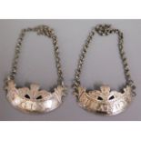 A Georgian c.1800, London silver pair of gin & bra