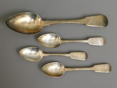 A Georgian London silver tablespoon by Thomas Wilk