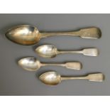 A Georgian London silver tablespoon by Thomas Wilk