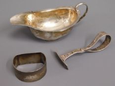 A Birmingham silver sauceboat, Deykins & Harrison,