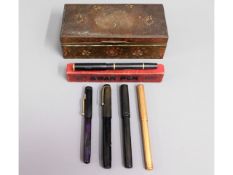 A Swan fountain pen & other vintage pens