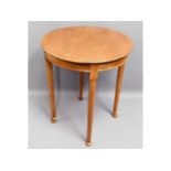 An antique mahogany table, 29in high x 24in diamet