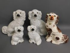 A Victorian pair of Staffordshire dogs 11.625in ta