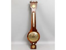 A Regency period rosewood barometer by J. Wilson,