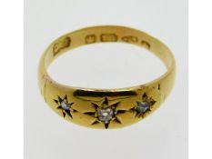 An 1885 Deakin & Francis 18ct Chester gold ring se
