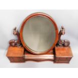 A Victorian mahogany dressing table top set with s