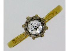 An 18ct solitaire ring with approx. 0.5ct diamond