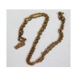 A 9ct gold chain, 20in long, 6g