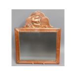 A c.1900 Newlyn style copper arts & crafts mirror