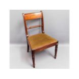 A Regency period mahogany dining chair