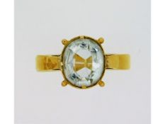 An early Victorian 22ct gold ring with date mark f