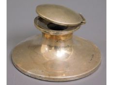 A 1909 Birmingham silver capstan inkwell by Spoone