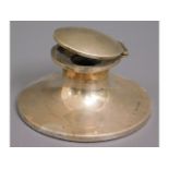 A 1909 Birmingham silver capstan inkwell by Spoone