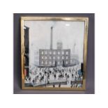 A 1960's framed print by L. S. Lowry, 19.75in x 17