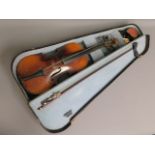 A Stradivarius violin copy with case