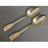 A pair of William IV 1836 London silver spoons, ru