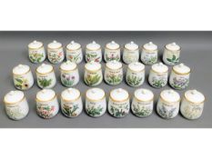 A collection of Royal Worcester porcelain spice ja